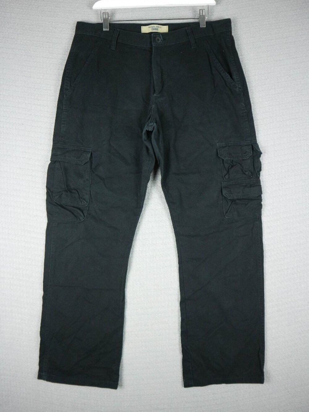 Wrangler Jeans Co Cargo Cotton Pants Mens Black 34x30 fits 35x29